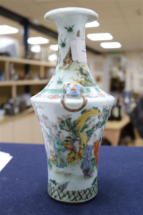 A Chinese famille verte vase